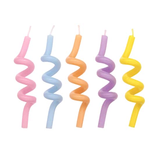 Michaels, Multicolor Swirl Candles, 5ct. by Makery™ – Category: Candles
